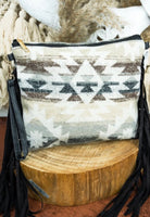 New York/ Santa Fe Fringe Crossbody (White)