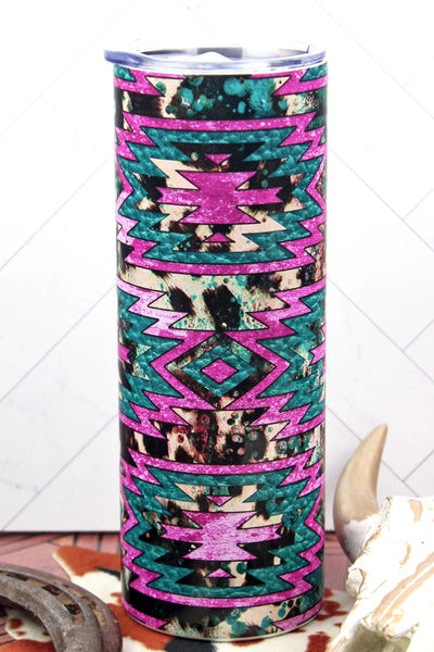 Pink & Teal Aztec 20oz Tumbler