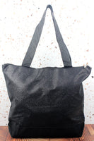 Black Glitter Tote