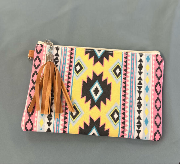 WRISTLET POUCH BLACK/PINK