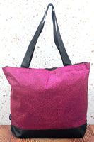 Hot Pink Glitter Tote