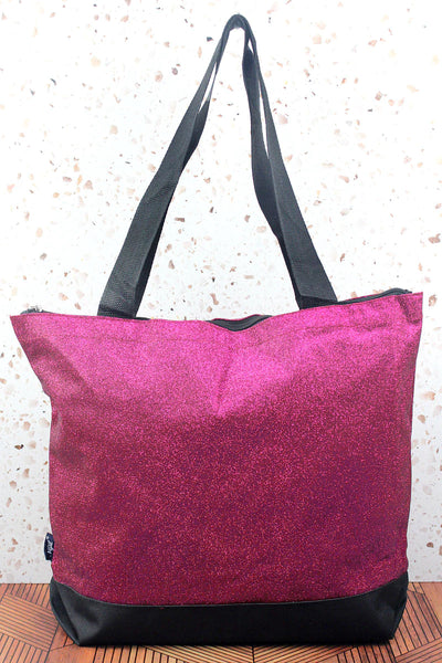 Hot Pink Glitter Tote