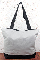 Silver Glitter Tote